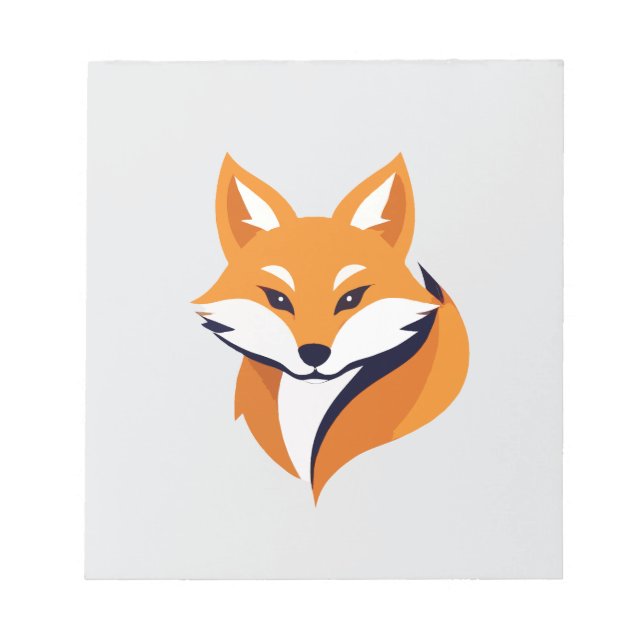 Fox Vector Art Animal Modern Urban City Graphic Notepad (Front)