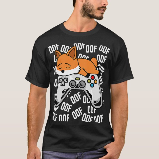 Fox Video Game Noob Oof  Kids Boys Girls T-Shirt (Front)
