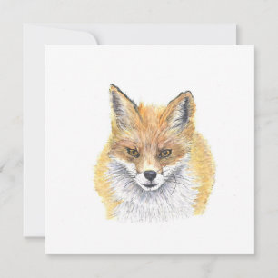 Fox - Watercolour art Card