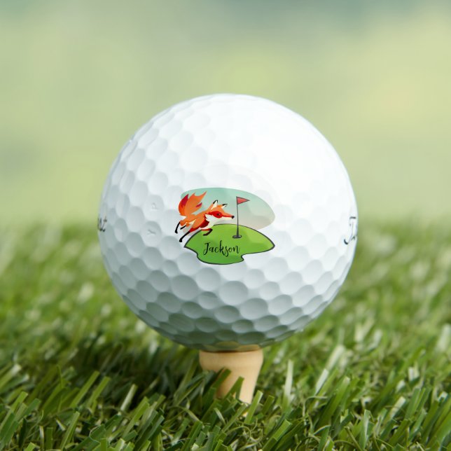 Fox - Wild Animal Customisable Golf Balls (Insitu Tee)