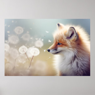 Fox Wild Animal Tranquil Peaceful Nature Poster