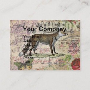 Fox Wildlife Vintage Animal Illustration  Business Card