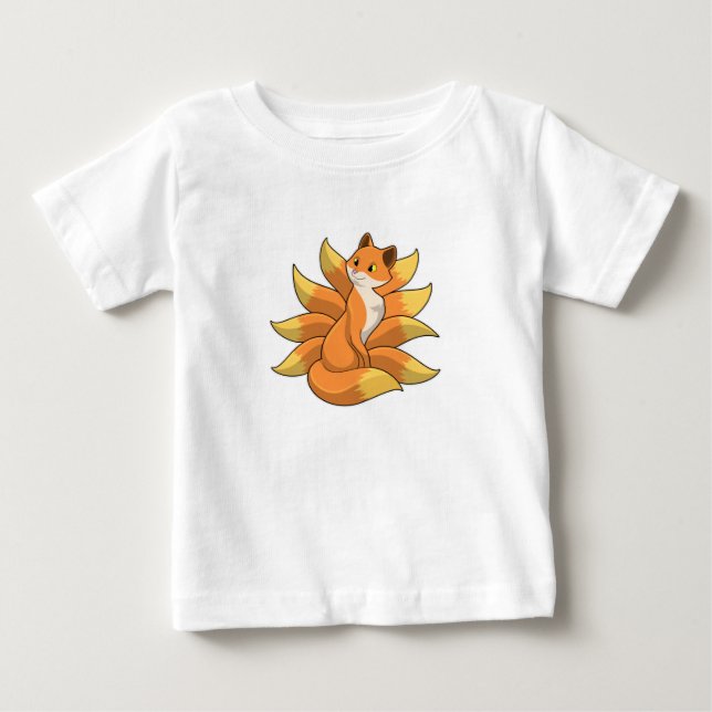 Fox with 9 Fox tails Baby T-Shirt (Front)