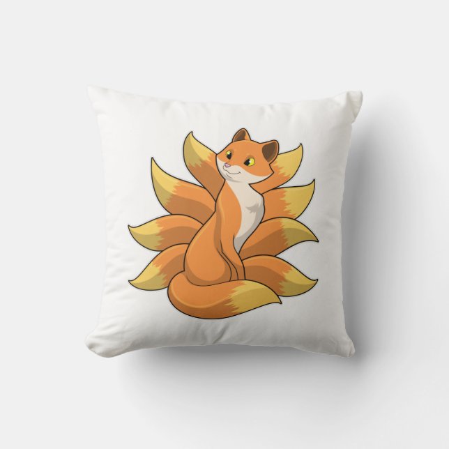 Fox with 9 Fox tails Cushion (Front)