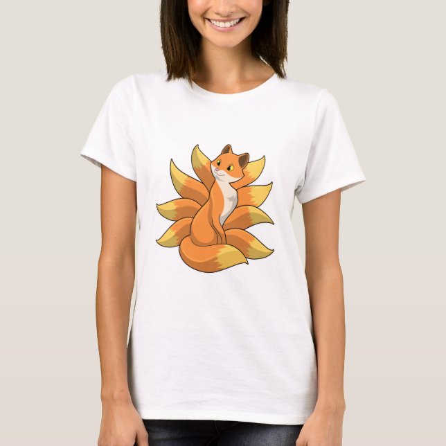 Fox with 9 Fox tails T-Shirt (Front)