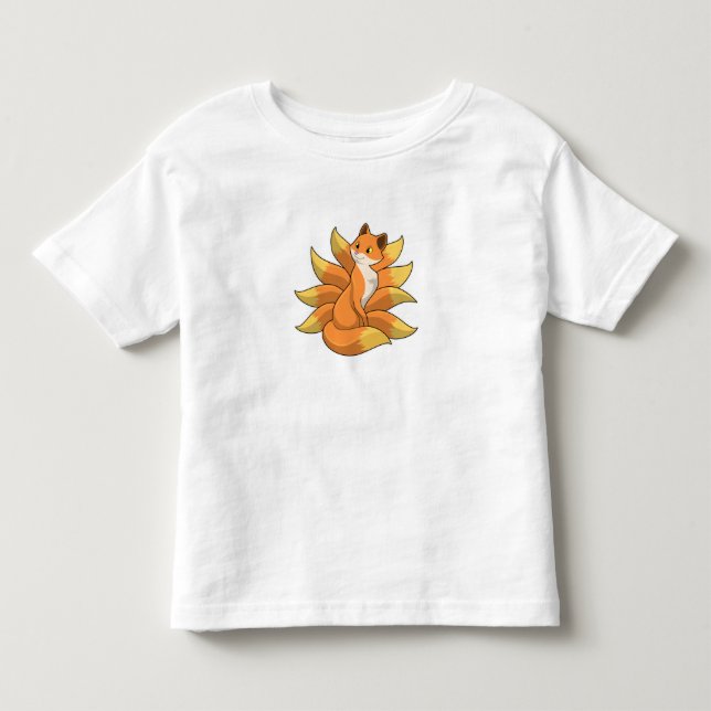 Fox with 9 Fox tails Toddler T-Shirt (Front)