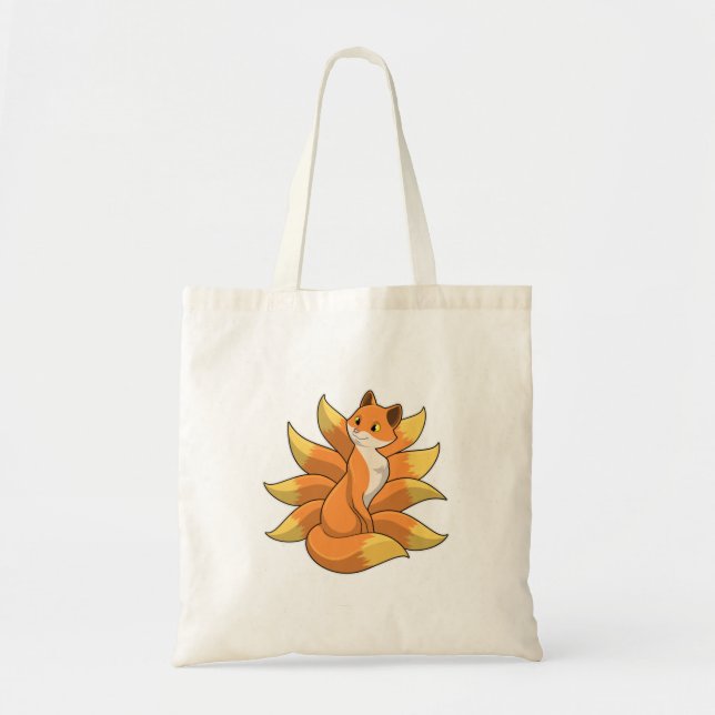 Fox with 9 Fox tails Tote Bag (Front)