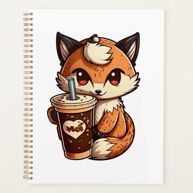 Fox with a cup planner (Front)