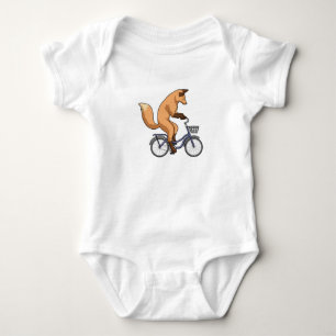 Fox with Bicycle Baby Bodysuit