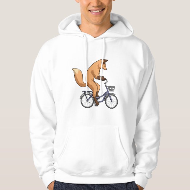 Fox with Bicycle Hoodie (Front)
