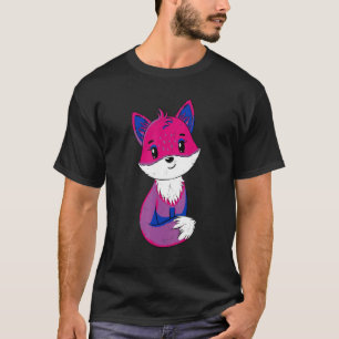 Fox With Bisexuality Flag Bisexual Lgbt Pride Mont T-Shirt