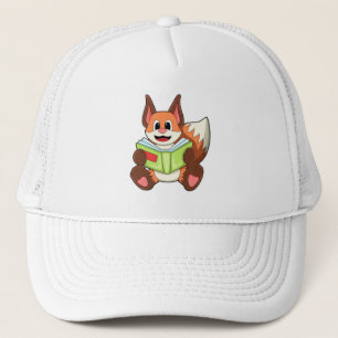 Fox with Book Trucker Hat