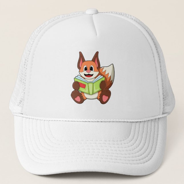 Fox with Book Trucker Hat (Front)