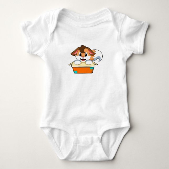 Fox with Box Baby Bodysuit (Front)