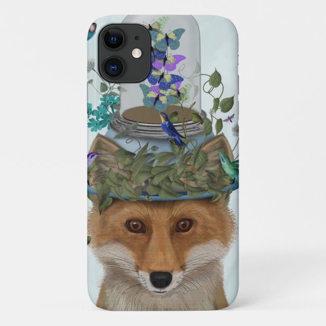 Fox with Butterfly Bell Jar Case-Mate iPhone Case (Back)