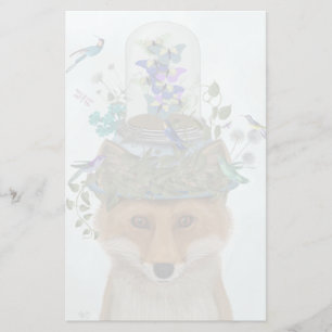 Fox with Butterfly Bell Jar Stationery