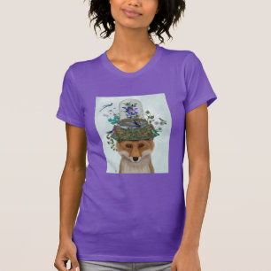 Fox with Butterfly Bell Jar T-Shirt