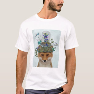 Fox with Butterfly Bell Jar T-Shirt