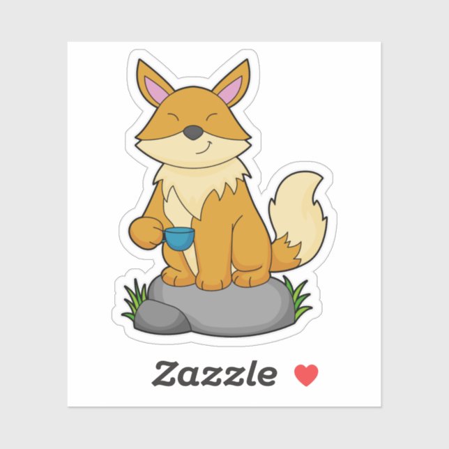 Fox with Coffee cup (Sheet)