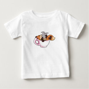 Fox with Coffee Cup Baby T-Shirt