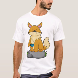 Fox with Coffee cup T-Shirt