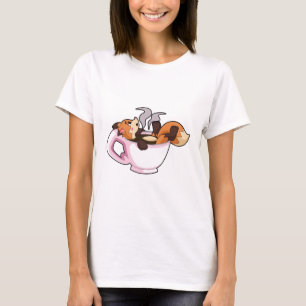 Fox with Coffee Cup T-Shirt