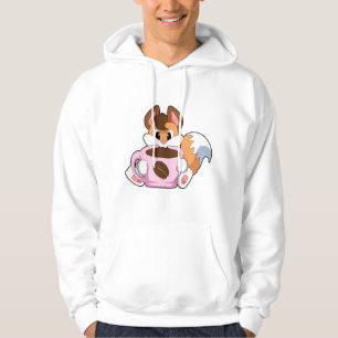 Fox with Cup of Coffee Hoodie