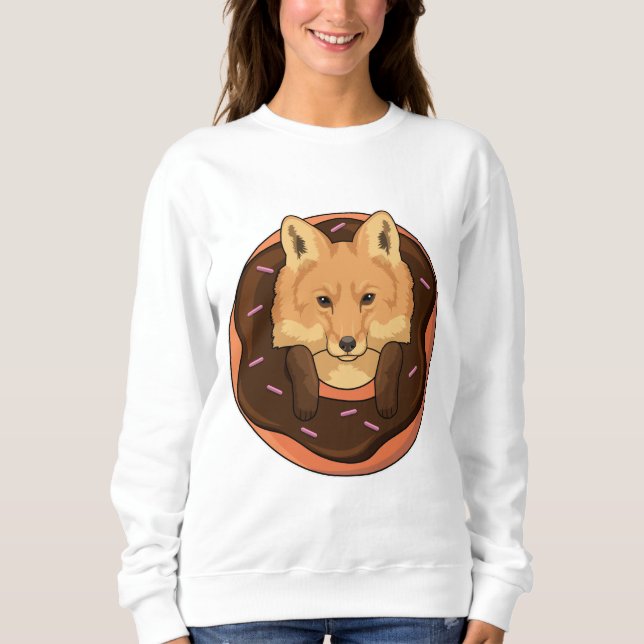 Fox with Doughnut Sweatshirt (Front)