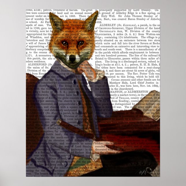 Fox With Flute Poster (Front)