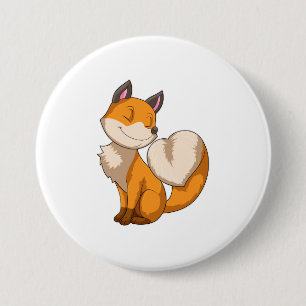 Fox with Heart 7.5 Cm Round Badge