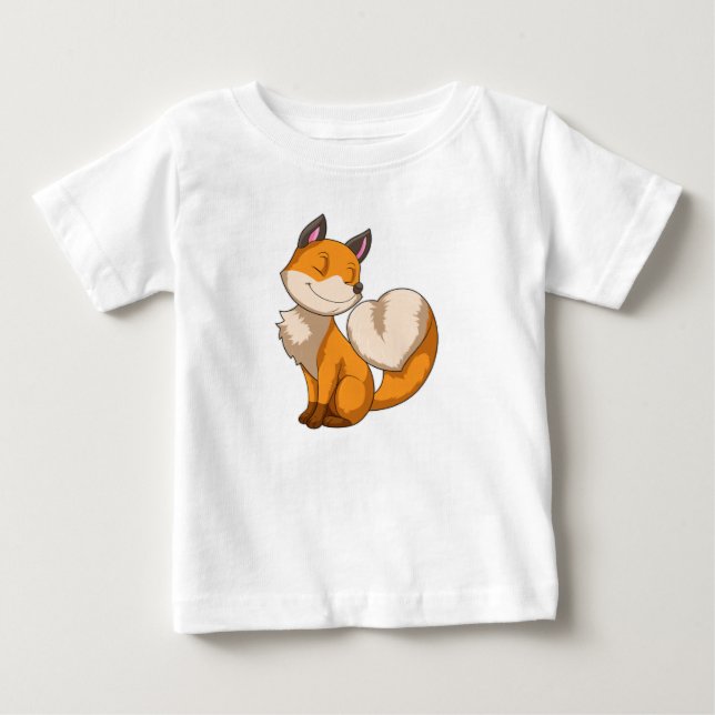 Fox with Heart Baby T-Shirt (Front)