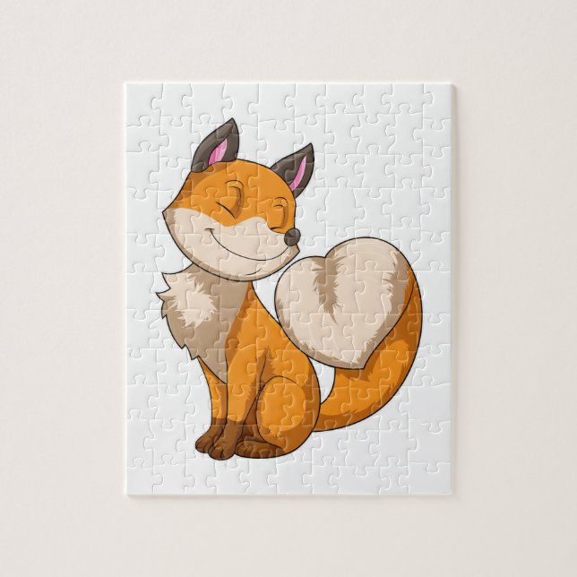 Fox with Heart Jigsaw Puzzle (Vertical)