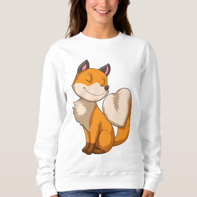 Fox with Heart Sweatshirt (Front)