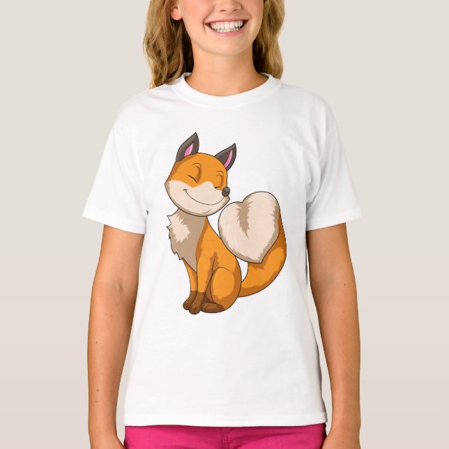 Fox with Heart T-Shirt (Front)