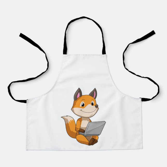 Fox with Laptop Apron (Front)