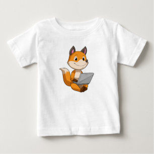 Fox with Laptop Baby T-Shirt