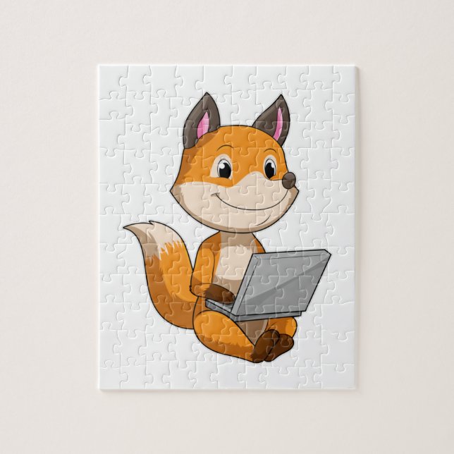 Fox with Laptop Jigsaw Puzzle (Vertical)
