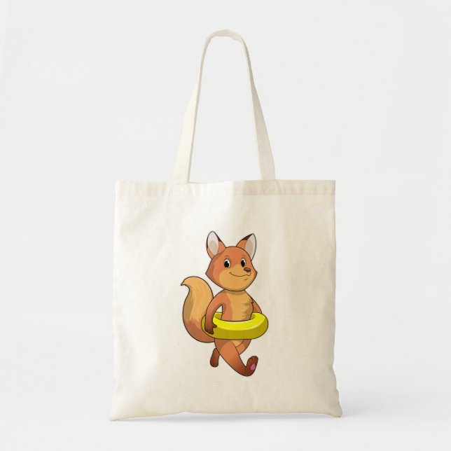 Fox with Lifebuoy Tote Bag (Front)