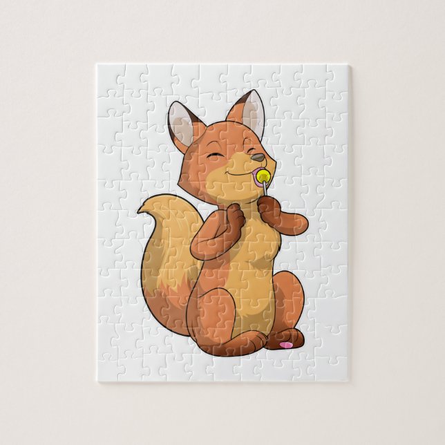 Fox with Lollipop Jigsaw Puzzle (Vertical)