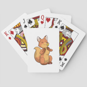 Fox with Lollipop Playing Cards