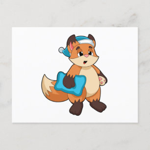 Fox with Nightcap Postcard