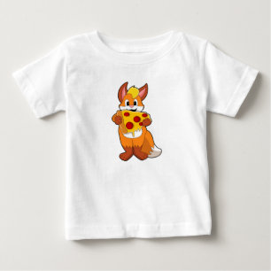 Fox with Pizza Baby T-Shirt