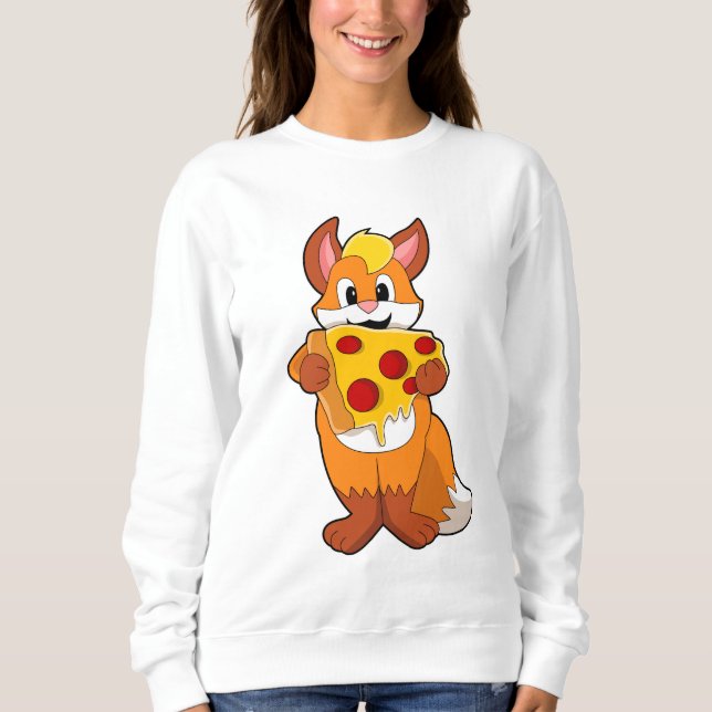 Fox with Pizza Sweatshirt (Front)