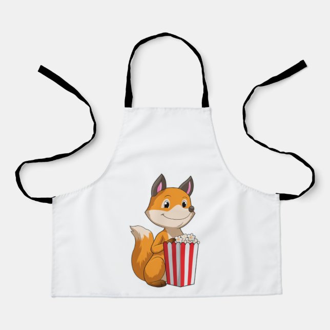 Fox with Popcorn Apron (Front)