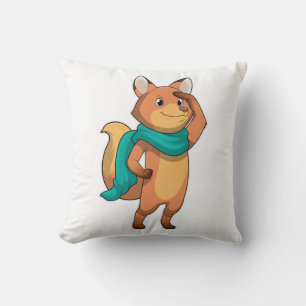 Fox with Scarf Cushion