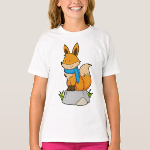 Fox with Scarf on Rock T-Shirt