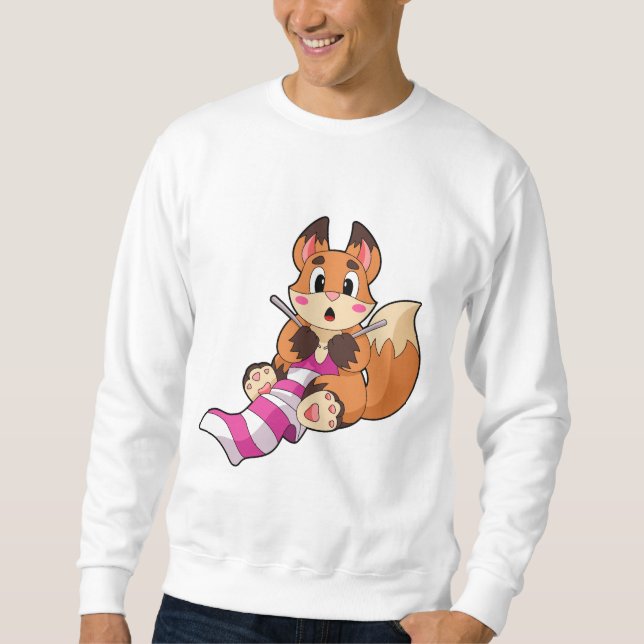 Fox with Scarf Sweatshirt (Front)