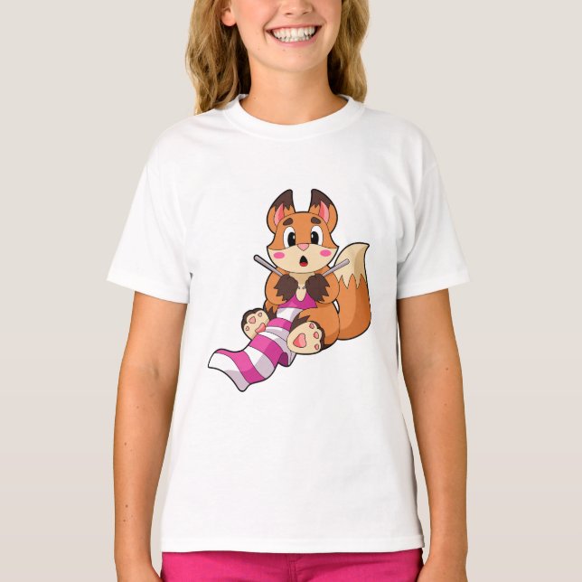 Fox with Scarf T-Shirt (Front)