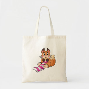 Fox with Scarf Tote Bag