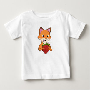 Fox with Strawberry Baby T-Shirt